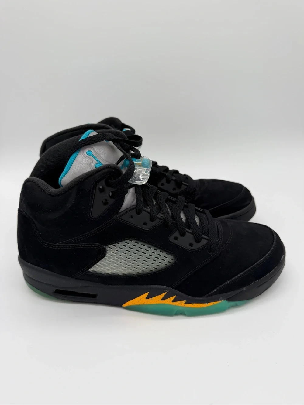 Nike Air Jordan 5 Retro DD0587-047 Basketball Shoes Black Aqua Men's - Size 10.5
